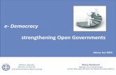 eDemocracy Strengthening open governments