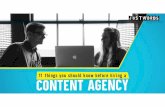 11 things you should know before Hiring Content Agency
