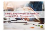 Employment law update, January 2018, Birmingham