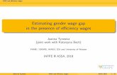 Estimating gender wage gap in the presence of efficiency wages -- evidence from European data