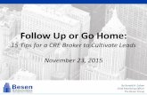 Follow Up or Go Home: 15 Tips For CRE Sales Brokers