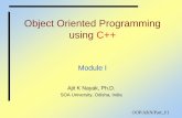 Object Oriented Programming using C++ Part I