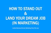 Stand out and get your dream job in marketing
