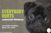 Everybody Hurts: Content for Kindness (by Sara Wachter-Boettcher at #NUX4)
