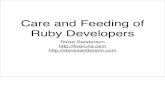 Care And Feeding Of Ruby Developers