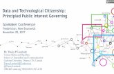 Data and Technological Citizenship: Principled Public Interest Governing