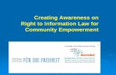 Creating Awareness on Right to Information Law for Community Empowerment through Community Radio
