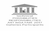 Technical possibilities& responsibilities of galleries@ ART RIGA FAIR 2017