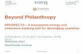 PROSPECTS - A transparent energy and emissions tracking tool for developing countries - COP 23
