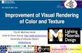 Improvement of visual rendering of color and texture