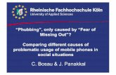 "Phubbing" - only caused by "Fear of Missing Out"? - Presentation Media Psychology Conference 20157