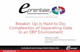 Breakin’ Up is Hard to Do: Complexities of Separating Data in an ERP Environment
