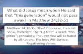 What did Jesus mean when He said that “this generation” would not pass away? in Matthew 24;32-51, Olivette Discourse