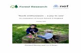 An evaluation of Forest School in England · PDF fileAn evaluation of Forest School in England ... Surrey, GU10 4LH liz.o ... or ‘participatory evaluation / action research’ approach