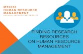 Finding Research Resources on Human Resource Management