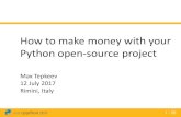 EuroPython 2017 - How to make money with your Python open-source project