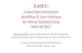 iLastic: Linked Data Generation Workflow and User Interface for iMinds Scholarly Data