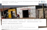 Financial inclusion in South Africa: Small business owners’ discourses of self-determination