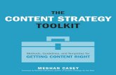 THE CONTENT STRATEGY TOOLKIT - pearsoncmg.comptgmedia.pearsoncmg.com/images/9780134105109/samplefiles/... · THE CONTENT STRATEGY TOOLKIT: METHODS, GUIDELINES, AND TEMPLATES FOR GETTING