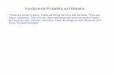 Fundamental Probability and Statistics - Nc State Universityrsmith/MA797V_S10/Statistics.pdf · Fundamental Probability and Statistics "There are known knowns. These are things we