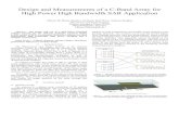 Design and Measurements of a C-Band Array for High Power ...elib.dlr.de/81346/1/EuCAP_2013_C-Band.pdf · Design and Measurements of a C-Band Array for High Power High Bandwidth SAR