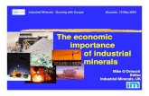 The economic importance of industrial · PDF fileThe economic importance of industrial minerals Mike O’Driscoll, ... • manganese batteries, ... The economic importance of industrial