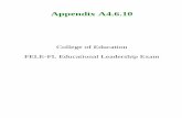 Appendix A4.6 - Florida Agricultural & Mechanical Appendix A4.6.10 College of Education . ... Section 5 lists question formats and includes sample test items. Section 6 identifies
