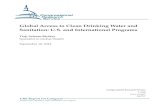 Global Access to Clean Drinking Water and Sanitation: · PDF fileGlobal Access to Clean Drinking Water and Sanitation: U.S. and International Programs Congressional Research Service