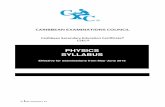 CSEC Physics Syllabus - Presentation College, Chaguanaspcc.edu.tt/curriculum/CSEC_Physics_Syllabus_2015.pdf · CXC 22/G/SYLL 13 1 Physics Syllabus ... Physics is a science that deals