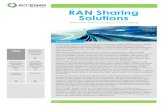 White paper RAN Sharing Solutions - Accedian Networks · PDF fileRadio Access Network (RAN) sharing is an increasingly ... system that looks at key performance indicators (KPIs) ...