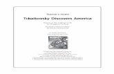 Tchaikovsky Discovers America - Cultural  · PDF fileTchaikovsky Discovers America ... Letter to Teachers ... spirituals, ragtime, popular songs and the beginnings of Broadway