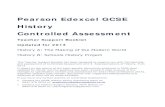Pearson Edexcel GCSE History Controlled Assessmentqualifications.pearson.com/content/dam/pdf/GCSE/History A/2009... · Pearson Edexcel GCSE History Controlled Assessment ... Updated