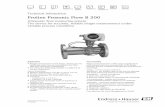 Proline Prosonic Flow B 200 - Endress+Hauser · PDF fileThe design is non-invasive and does not have ... compact version, transmitter and sensor form a ... the measuring device continuously