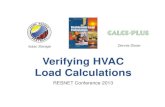 Verifying HVAC Load Calculations-2-28-13 - · PDF fileConstruction Quality ACH Heating ACH Cooling Tight .11 .06 ... an encapsulated attic. ... Verifying HVAC Load Calculations-2-28-13