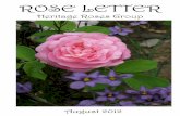 August Rose Letter copy 2 - Study, Preservation, · PDF filerecovered the hybrid tea ‘Talisman’, a rose of 1929, that for years grew beside the entrance to the family home in an
