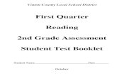First Quarter Reading 2nd Grade Assessment Student Grade Language Arts Short... · PDF fileVinton County Local School District First Quarter Reading 2nd Grade Assessment Student Test
