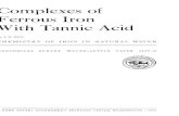 Complexes of Ferrous Iron With Tannic Acid - USGS · PDF fileComplexes of Ferrous Iron With Tannic Acid fy J. D. HEM:HEMISTRY OF IRON IN NATURAL WATER GEOLOGICAL SURVEY WATER-SUPPLY