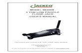 MODEL 66300B 3 TON LOW PROFILE FLOOR JACK USER… 66300B- 3Ton Floor Jack... · 3 TON LOW PROFILE FLOOR JACK USER'S MANUAL MODEL 66300B *This hydraulic jack conforms to all "ANSI