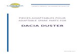 DACIA DUSTER -  · PDF filecogefa france, un monde de qualitÉ pieces adaptables pour adaptable spare parts for dacia duster Édition 2015