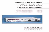 ModelPLI-100A Pico-Injector User'sManual Manual.pdf · ModelPLI-100A Pico-Injector User'sManual. ... (PSI)orin kilopascals(kP.)1psi=6.89kP. 8. ... pr esu al id to hw nj ck g .P CLR