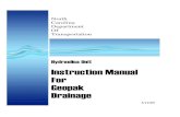 Instruction Manual For Geopak Drainage - Connect NCDOT Applications... · Instruction Manual For Geopak Drainage 3/12/09. ... Open the Microstation design file Path 2. Activate the