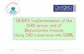 GEANT4 Implementation of the SIXS sensor unit of · PDF fileBepicolombo mission Using CAD conversion into GDML. 5th GEANT4 Space Users’ Workshop 15.02.08 Francisco García – Afternoon