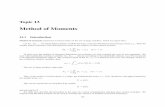 Method of Moments - University of Arizonamath.arizona.edu/~jwatkins/M_moments.pdf · Method of moments estimation is based solely on ... having a common distribution ... be used to