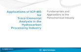 Trace Elemental Petrochemical Industry Analysis in the ... · PDF fileApplications of ICP-MS for Trace Elemental Analysis in the Hydrocarbon Processing Industry Fundamentals and Applications
