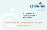Respiratory Management in Pediatrics - Creighton · PDF fileRespiratory Management in Pediatrics ... Respiratory Emergencies Pediatric Respiratory Emergencies •# 1 reason for pediatric