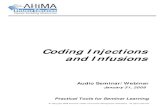 Coding Injections and  .Coding Injections and Infusions AHIMA 2008 Audio Seminar Series 12 CPT ...