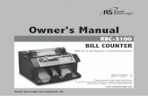 owner's Manual - GfK Etilizecontent.etilize.com/User-Manual/1012149997.pdf · BILL CounteR With UV, IR and Magnetic Counterfeit Detection owner's Manual ... This setting is ideal
