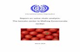 Report on value chain analysis: The tomato sector in ... · PDF file1 International Labour Organisation Report on value chain analysis: The tomato sector in Mafraq Governorate Jordan