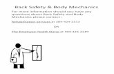 Back Safety & Body Mechanics - mycl.usmycl.us/ccmh_wv/ml2.pdf · lifting; you're also bending, pushing, pulling, ... Maintain eye contact and communi- ... her head for a moment, ...