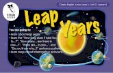 textbook.51talk.comtextbook.51talk.com/text/Level4/N3L4U3L2... · Classic English Junior Level 4 - Unit 3 - Lesson 2 LeaP« ... Timmy, is every year 365 days long? JANUARY 'S MAY